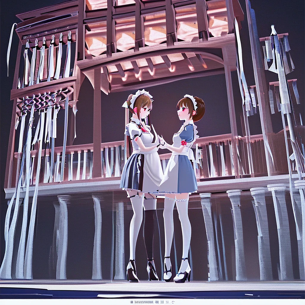 ( best quality、8k、masterpiece、Practical：1.3 )、 1 female、( A garden with a classic and famous castle as the background )、( Very high quality dark background : 1.2)、Natural bright sunlight、Blue sky、Brown hair tied up、Beautiful Women in Perfect Shape: 1.4、Highly detailed face and skin texture、Delicate eyes、double eyelids、far away : 1.2 、I can see the whole body、White maid、White maid headband、Ruffled shirt、Ribbon Tie、apron、High heel 、 ( Skirt lift show : 1.3 )