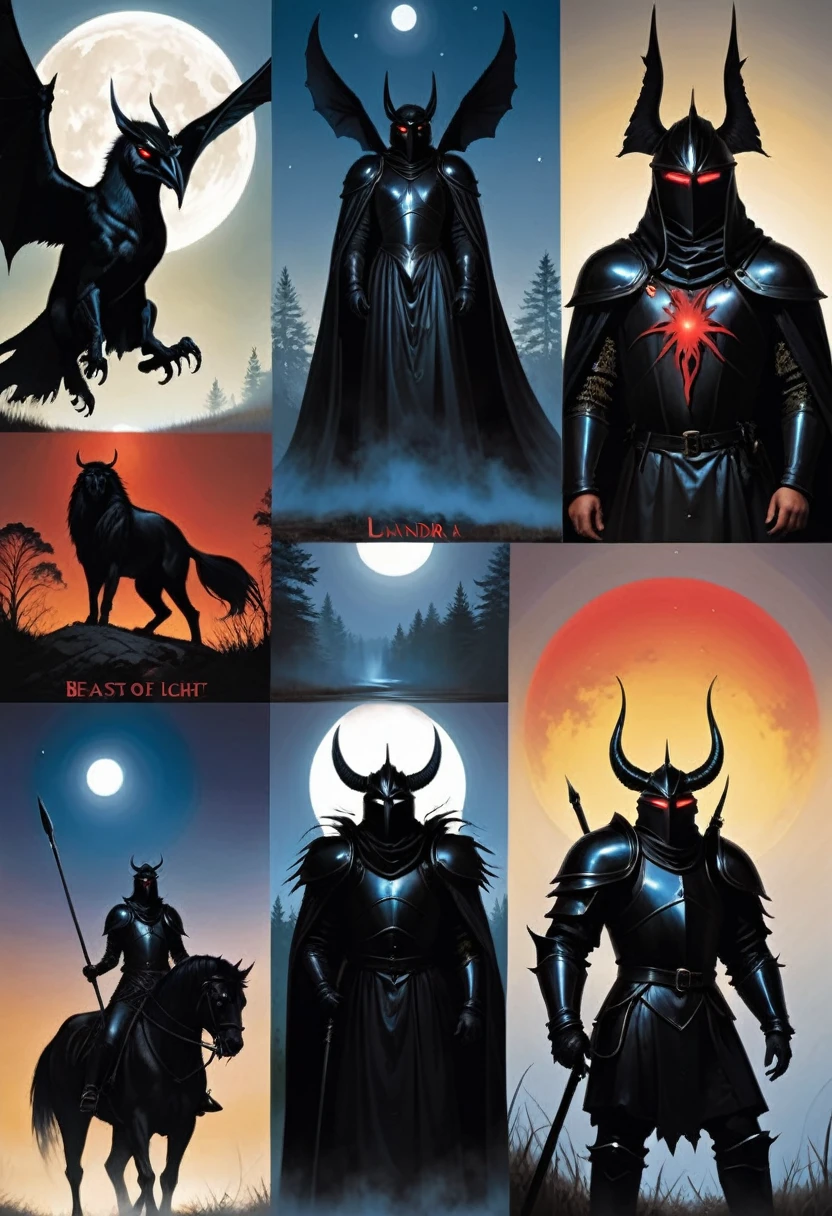 Beasts of the light, Liandra, Bloody Neat, southern pride, The Mothman, death stare, A black knight who rules by moonlight