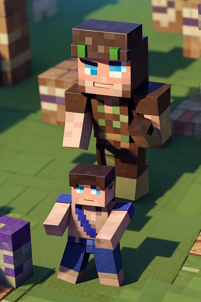 o steve do minecraft samurai
