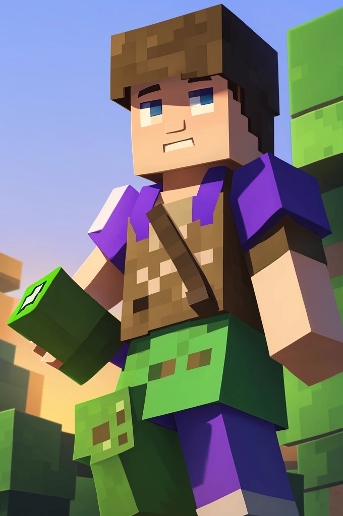 o steve do minecraft, samurai