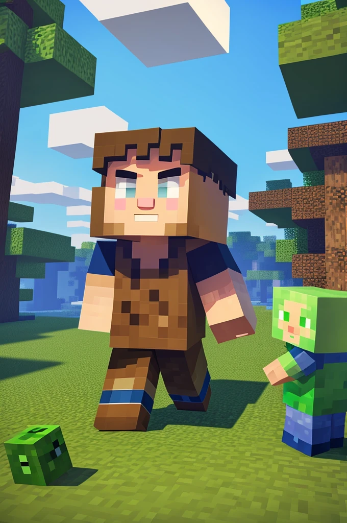 o steve do minecraft, samurai