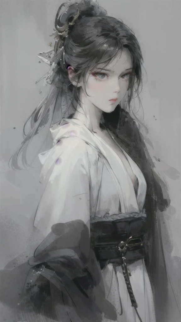 a close up of a woman with white hair and a white mask, beautiful character painting, guweiz, artwork in the style of guweiz, white haired deity, by Yang J, epic exquisite character art, stunning character art, by Fan Qi, by Wuzhun Shifan, guweiz on pixiv artstation
