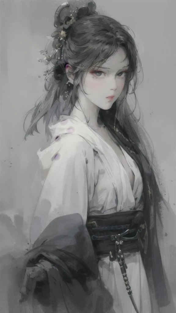 a close up of a woman with white hair and a white mask, beautiful character painting, guweiz, artwork in the style of guweiz, white haired deity, by Yang J, epic exquisite character art, stunning character art, by Fan Qi, by Wuzhun Shifan, guweiz on pixiv artstation