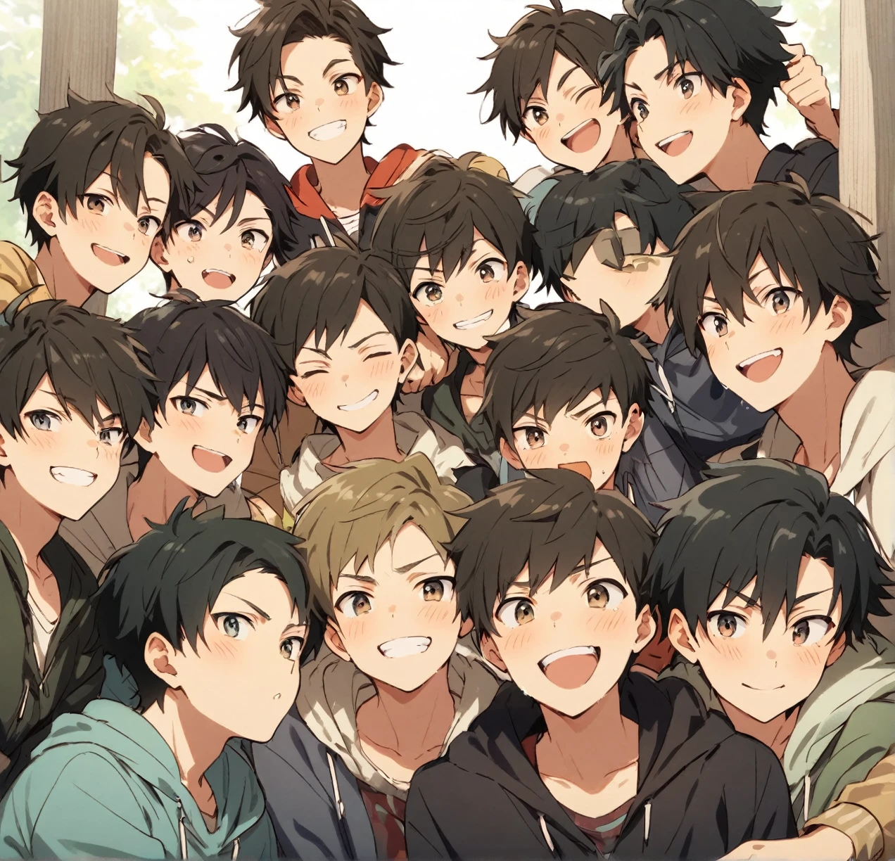 Seven male agers