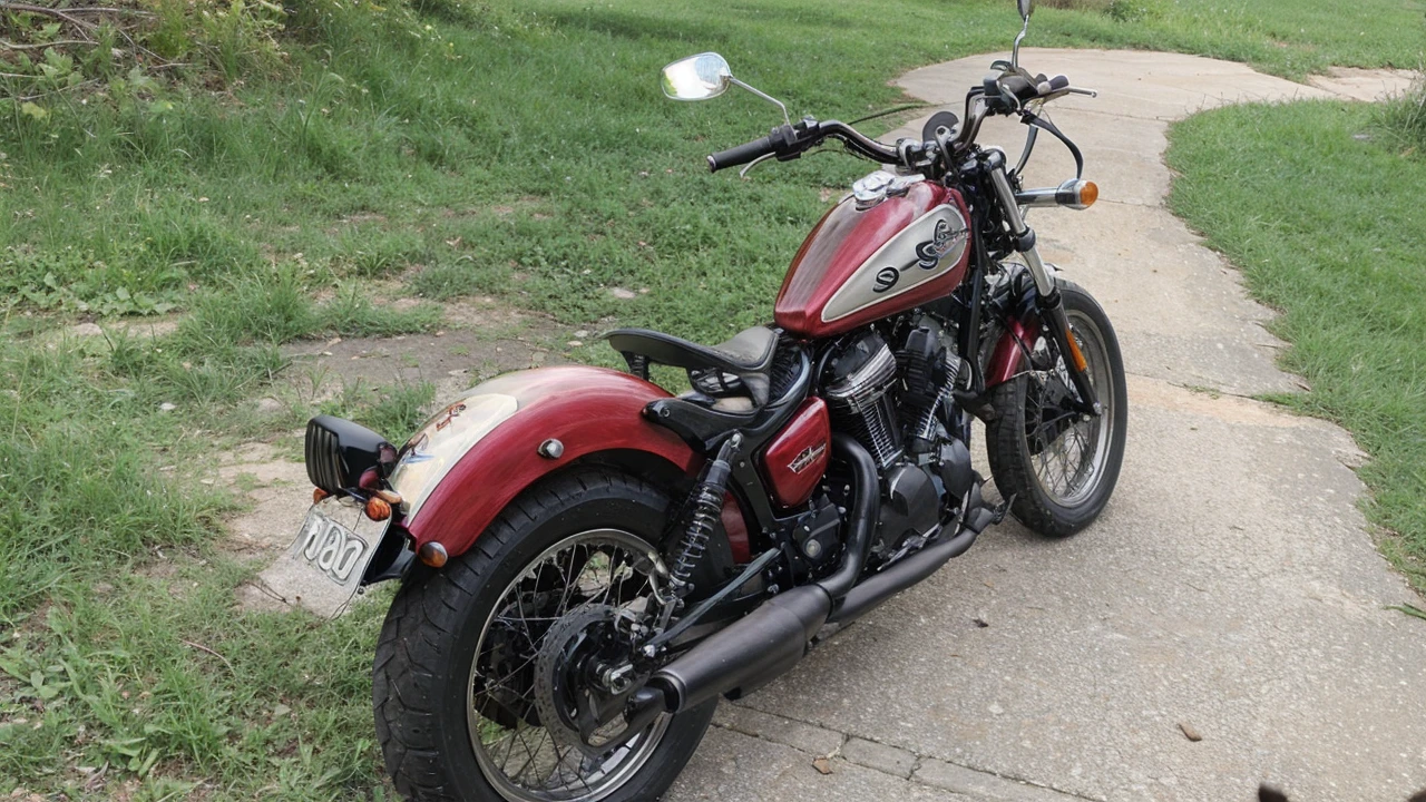 Classic motorcycle bobber style virago