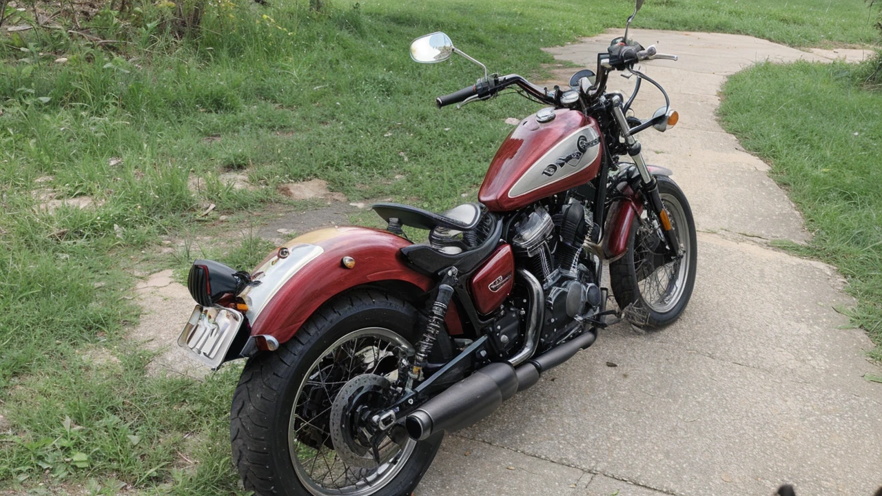 Classic motorcycle bobber style virago