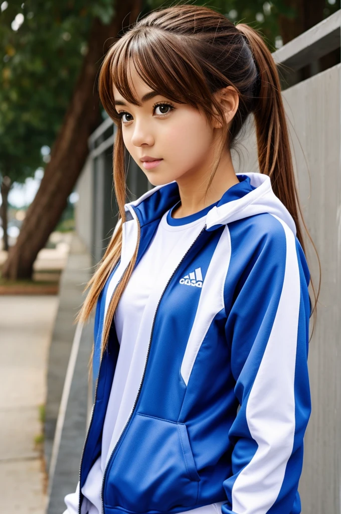 Beautiful girl in sportswear in anime
