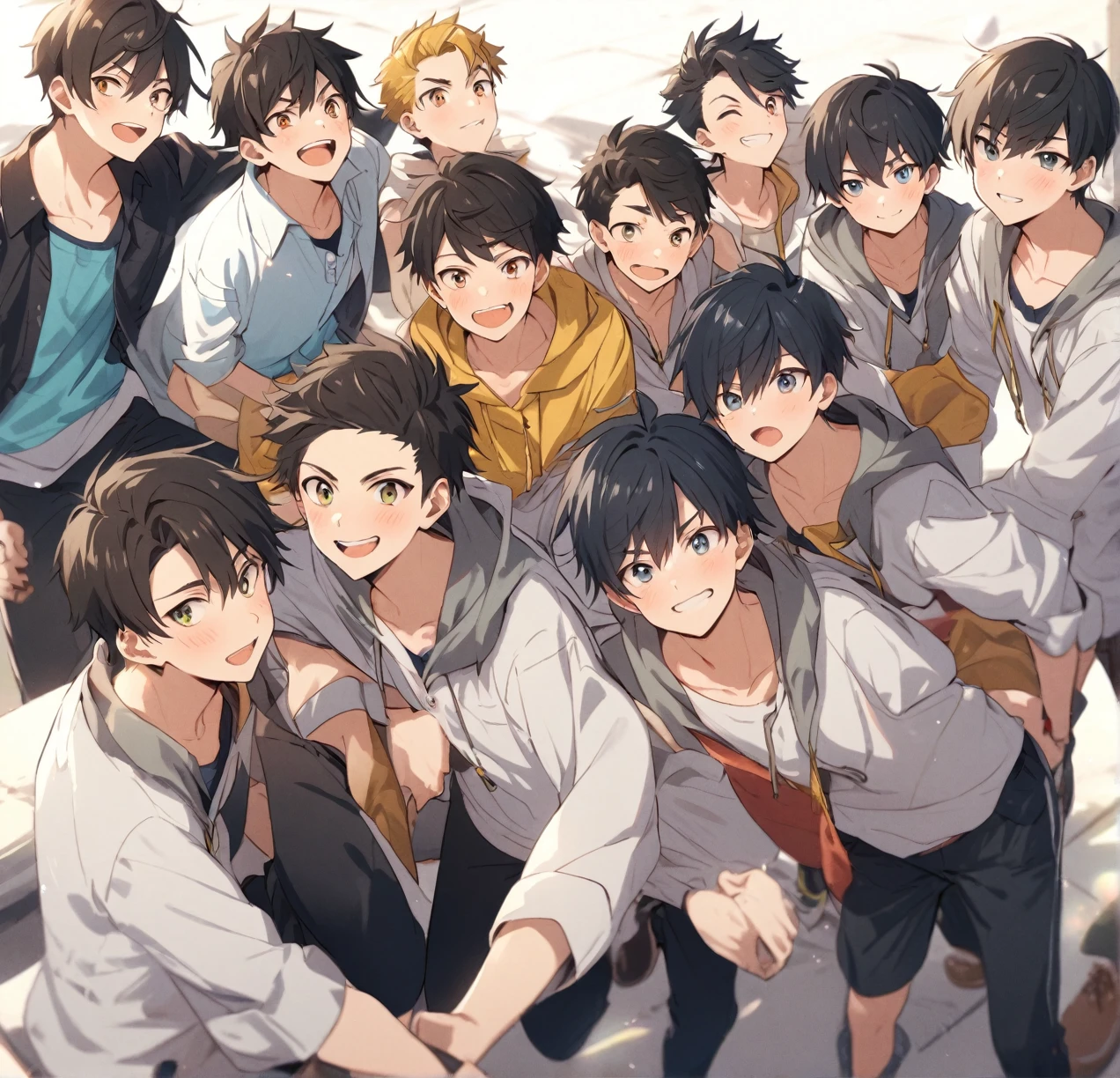 Seven male agers