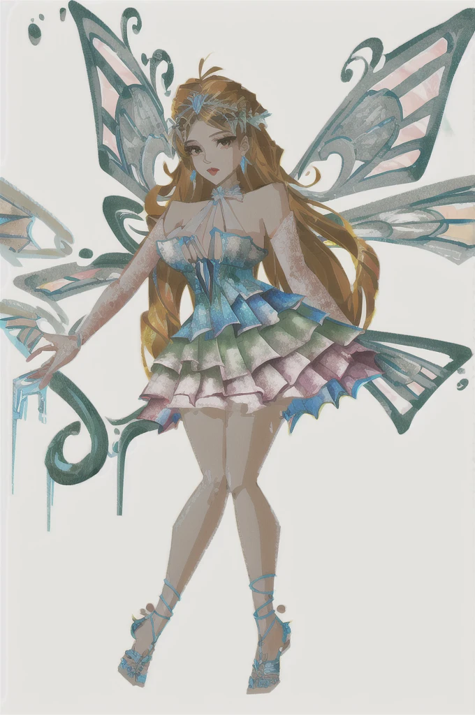 cinematic composition, professional full body shot photo of ,(((transparent dress))), neckline., yellon wings, sparkling transparent clothing, ,
detailed skin, detailed eyes, finely detailed hair,
volumetric light, highrez, masterpiece, best quality,
fantasy forest,
