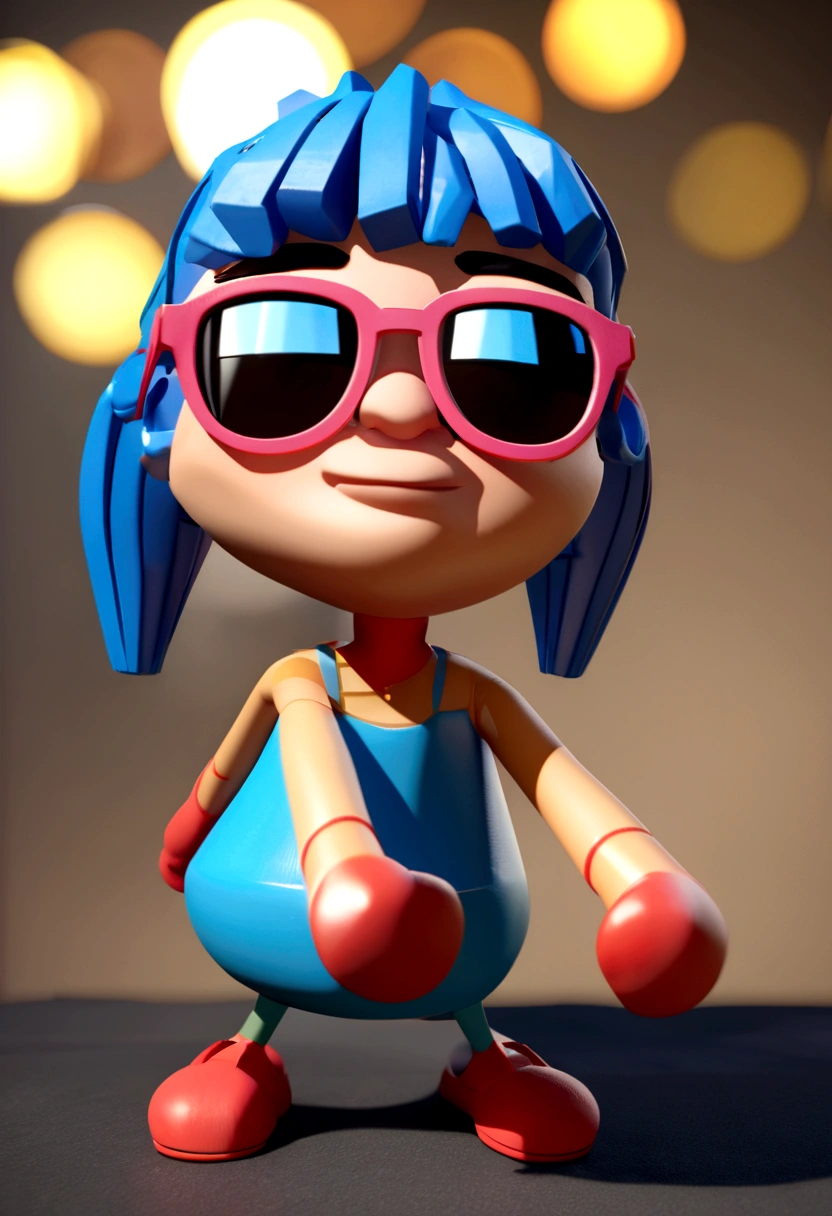 Cartoon character of a man in sunglasses and blue shirt, animation character, stylized character, animation style rendering, 3d stylized, Arnold Maya rendering, Stylized 3D rendering, toon render screenshot, 3d character, 3d character, Stylized 3D rendering, 3D character rendering, cartoon character, Personagem de close up, character posing, (Pixar-style) (master part:1.2) (bokeh) (best qualityer) (skin detailed) (detailed texture) (8K) (Argilla) (cinematic lighting) (sharp focus