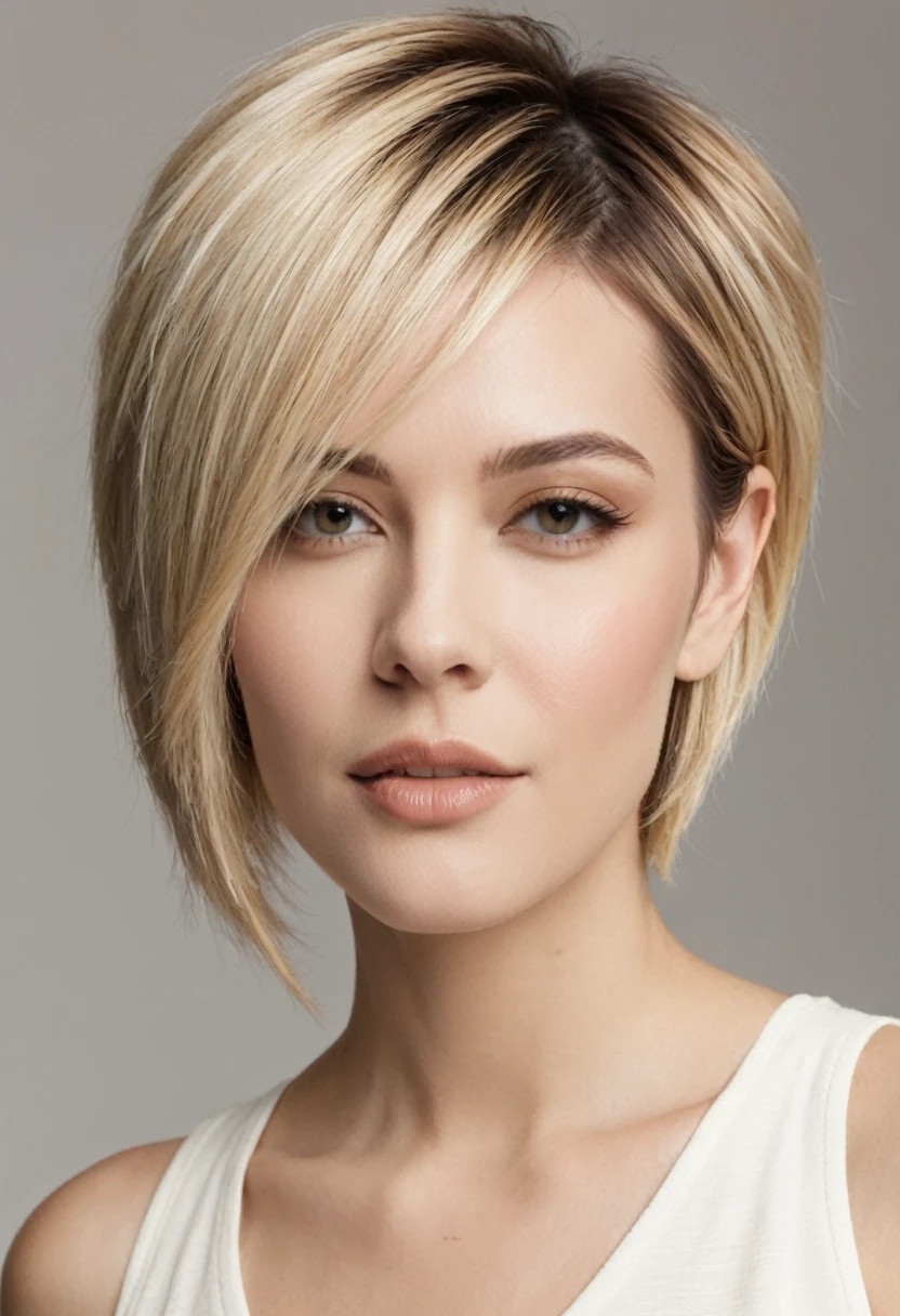 Asymmetrical cut long side short side (hairs)