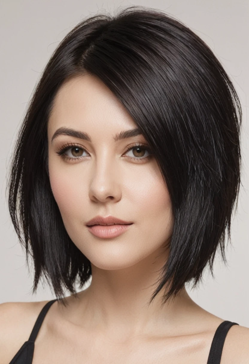 Asymmetrical cut long side short side (hairs)