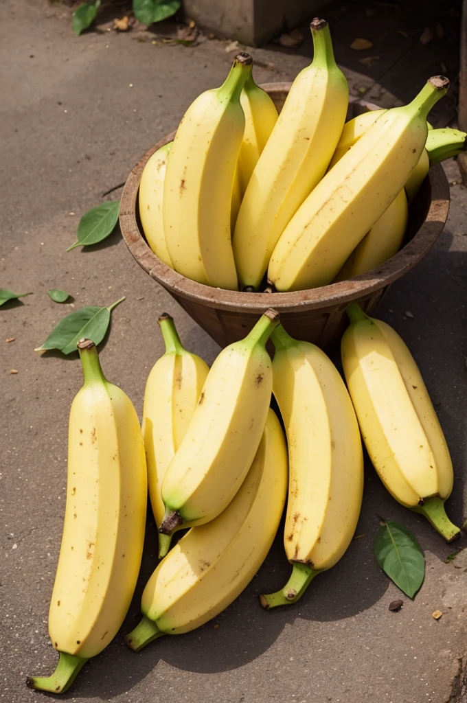banana fruits, litter, detailded 