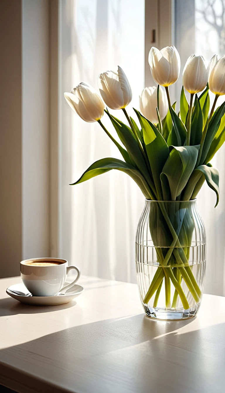Best still life composition(best quality,4K,8K,High resolution,masterpiece:1.2),Super detailed,Flat bouquet of bright pale tulips from above(Lying flat on the table.From top to left.Make space on your desk)..(Practical,photoPractical,photo-Practical:1.37),Iced coffee in a clear glass(clear focus、obvious)slight ice smoke.Artist coffee impression.Next to it is a transparent white gauze with clear texture，Place it randomly aside...Sophisticated and elegant.Modern style cafe bokeh background.Super detailed.（Super quality，Super detailed，Ultra-complex，Extremely complex）Soft and natural light and shadow.Reverse fragrance.no humans.Ultra wide angle, (Detailed texture),Background covered with film grain, natural soft light,(Morning Scene.warm sunshine in the morning)Ray tracing, Vignette, Wide-angle lens, Ultra wide angle, best qualitycinematic lighting, Depth of Field, outer boundary, Negative space, Letterbox header image