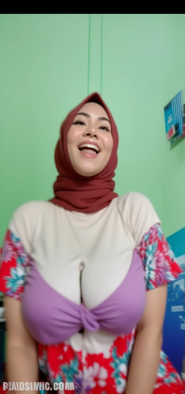 Malay girl in hijab in a gym, laughing, masterpiece, best quality, masterpiece, best quality, official art ,extremely detailed CG unity 8k wallpaper, gym shorts, (small :1.2), exercise, 1girl , realistic, real malay women, photo, photography, looking at viewer, fine body, bright light, ultra high quality,