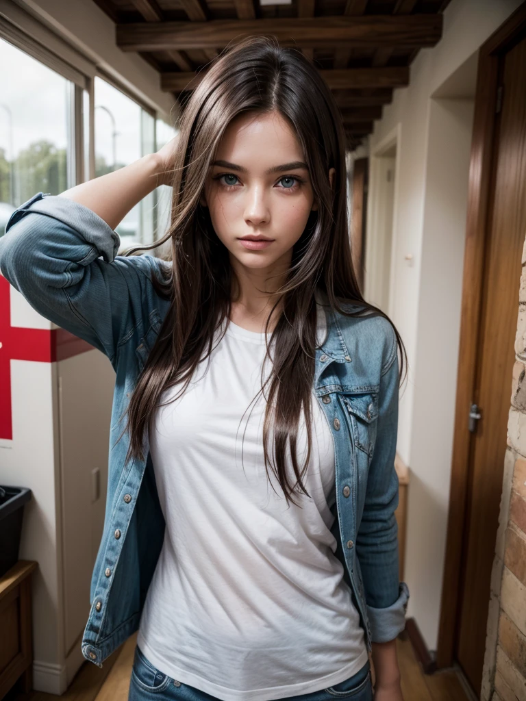 Brazilian, 30 years old, model, straight hair, blue eyes and clothes and Last Photo Shoot in England!