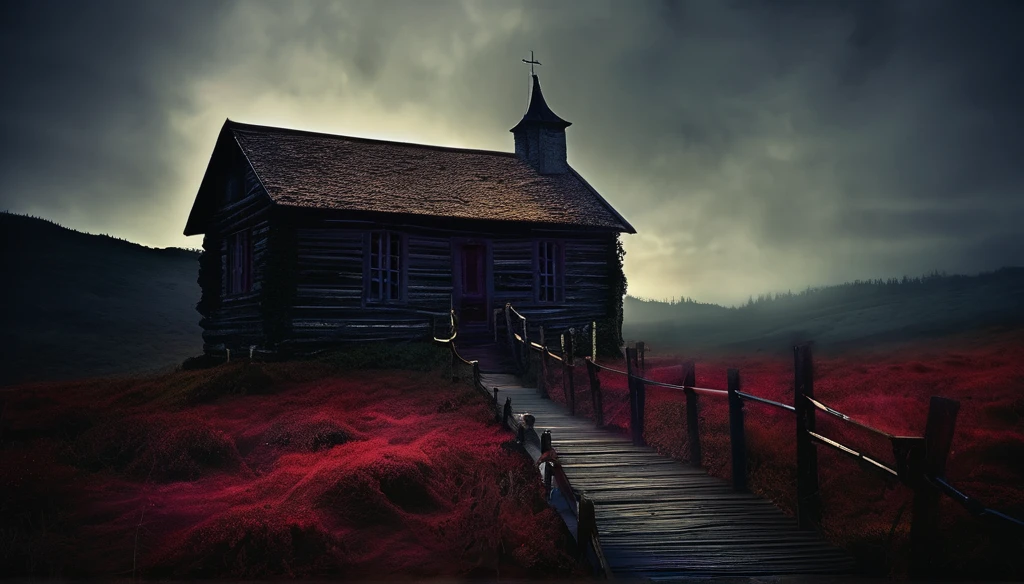 (best quality,low lighting:1.2) Um livro de misterioso com capa vermelha escura deitado em cima de uma mesa, vista de cima, encrusted with topaz, presence,enchanted darkness,mysterious aura,dimly illuminated setting,suspenseful mood,darkened room, hauntingly beautiful,haunted vibes,mesmerizing darkness,dark secrets,dramatic shadows,shrouded in mystery,atmospheric lighting,dark wooden backdrop,spellbinding presence,eerie aura,infused with suspense,mystical undertones,whisper of the unknown,gloomy ambiance,haunting curiosity.