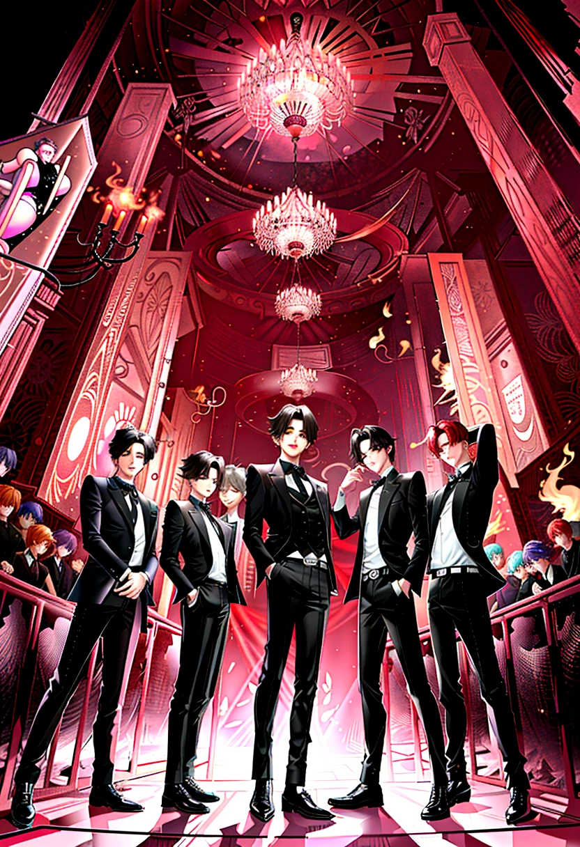 BTS (Bangtan Boys (BTS)) 'Dynamite', imagina poster da boy band TBS, Dynamite music, black andwhite, with oriental singers, tonalidades black andwhite