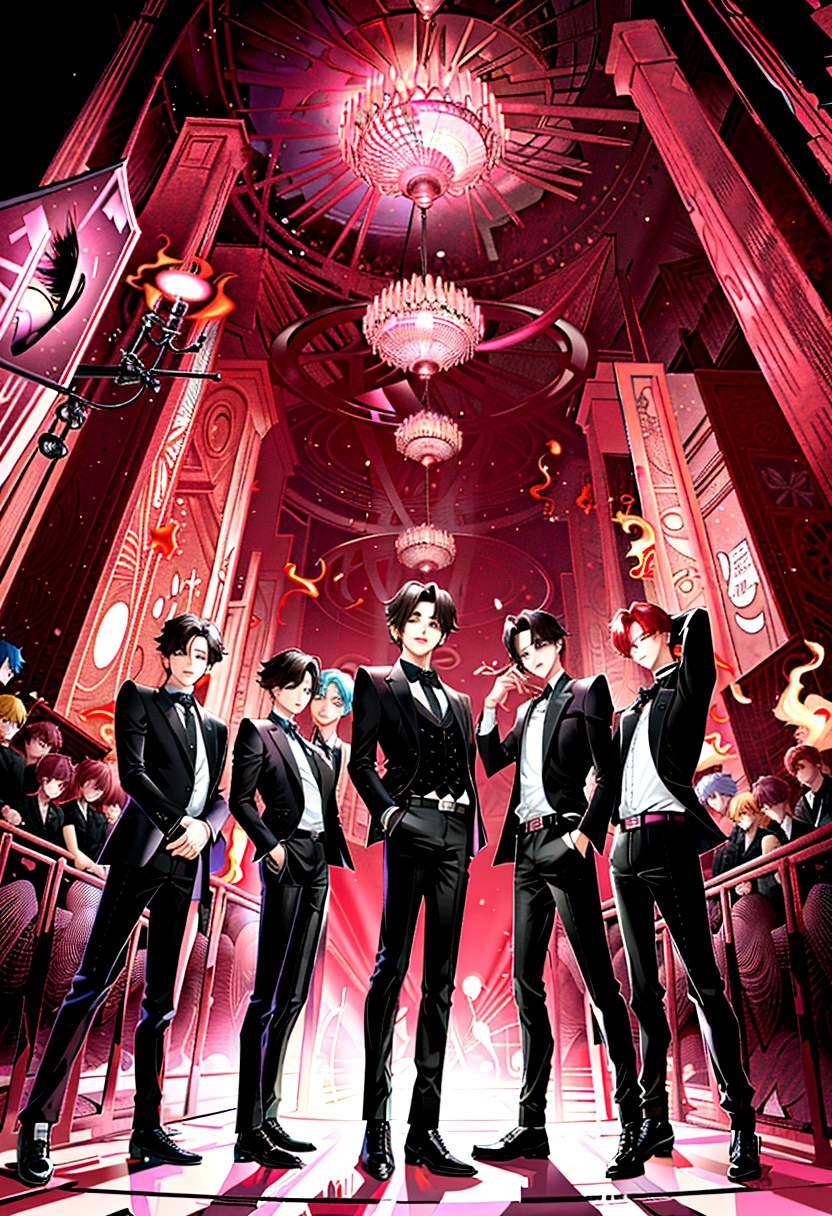 BTS (Bangtan Boys (BTS)) 'Dynamite', imagina poster da boy band TBS, Dynamite music, black andwhite, with oriental singers, tonalidades black andwhite