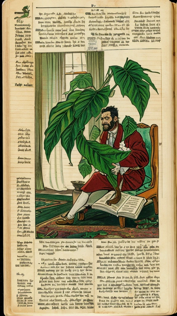 Ricardo leafs through the diary, showing grotesque drawings and the phrase "He is coming" repeated.