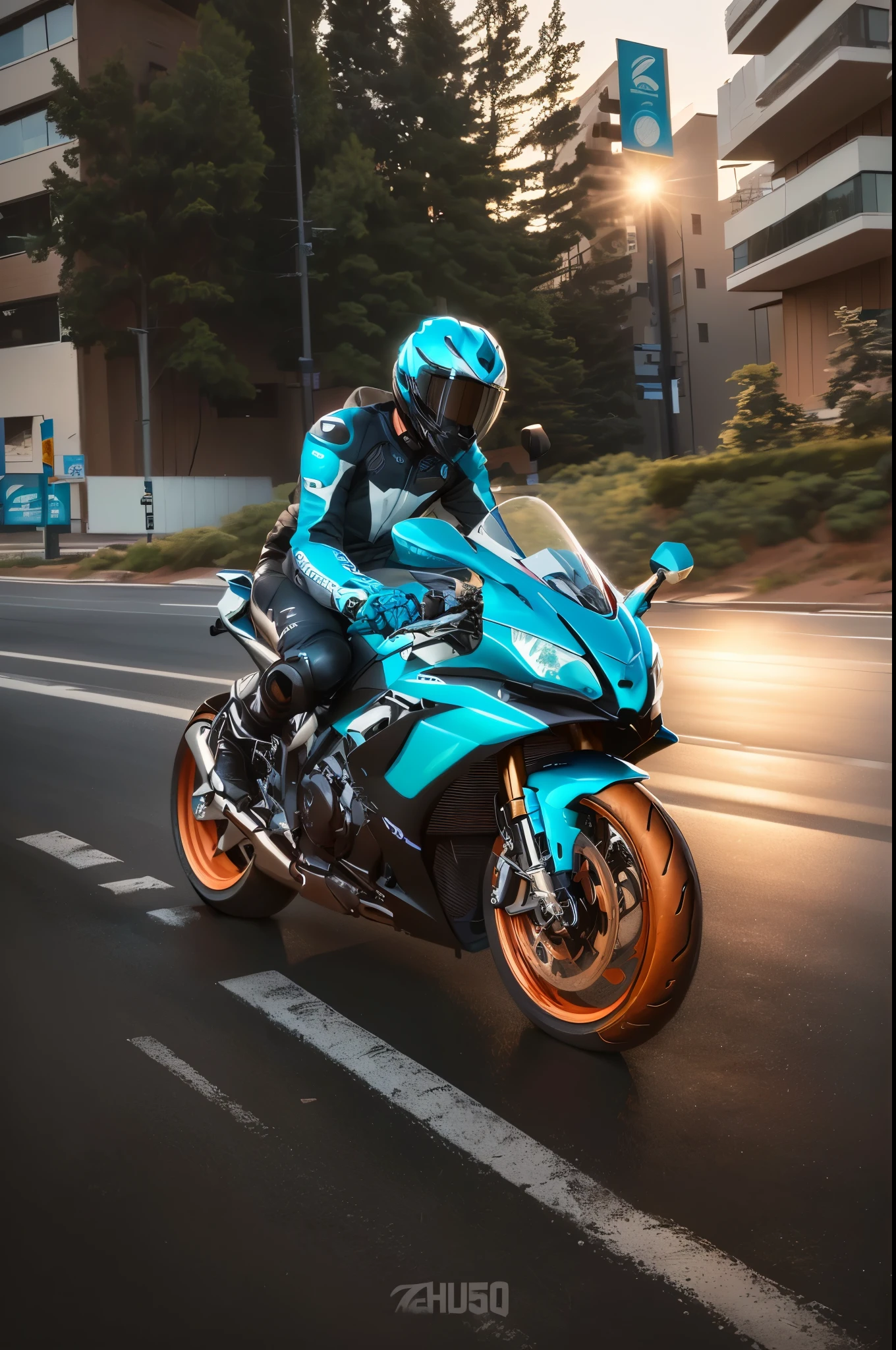 there is a man riding a motorcycle on the road, victory, riding a futuristic motorcycle, riding, riding a motorcycle, portrait shot, r6, speed, Panning, portrait, motorcycle, Rapidly, full frame shot, author：Jakob Gauermann, Photo of a male cyclist, riding a motorbike down a street, speeding on motorcycle