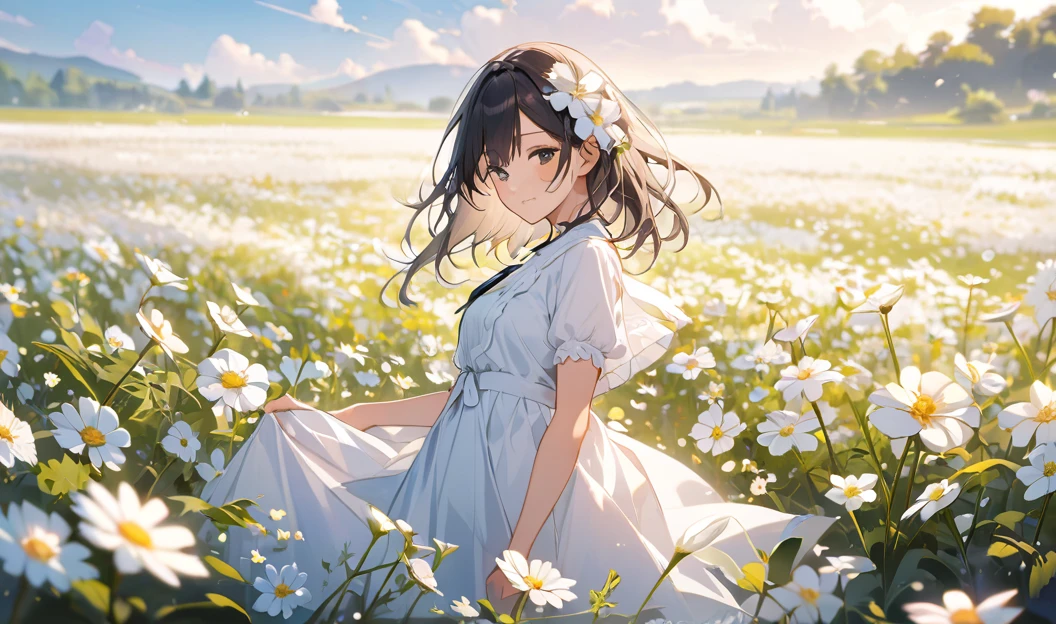 White Flower Field,delicate