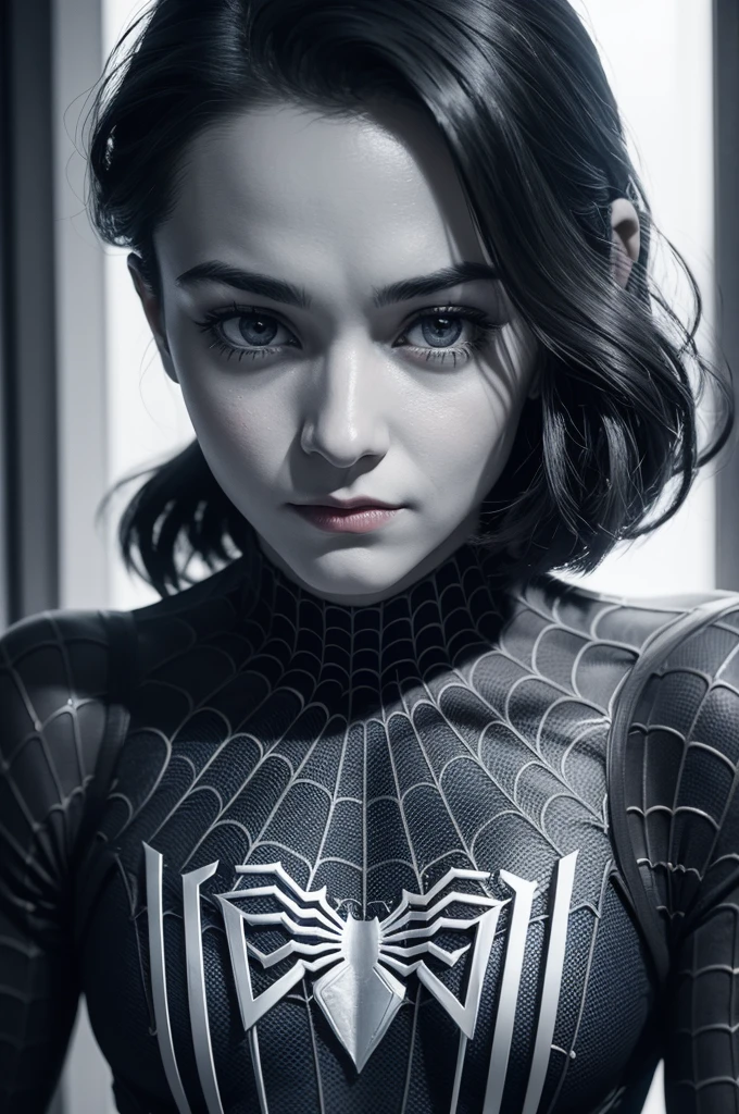 A photograph of Spider-Man, without mask, the 20s, bonitas, face detailed, looking at the camera, portraite, 8k hd, high qualiy