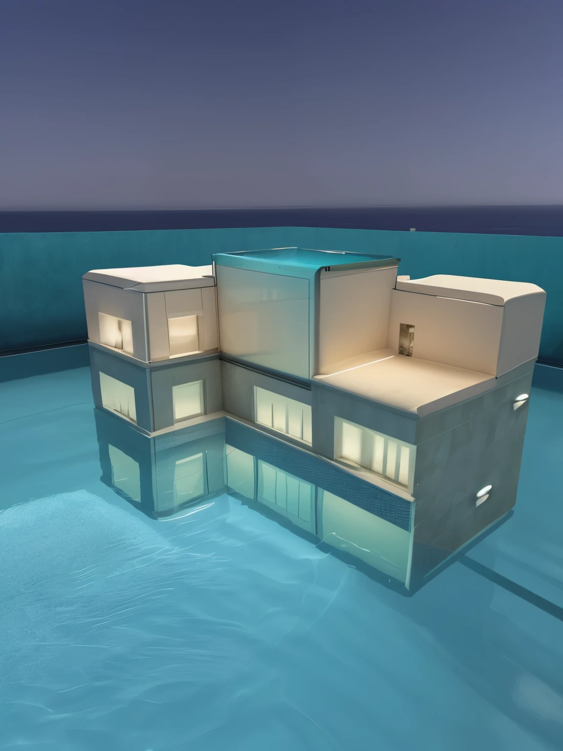 Perspective of the pool