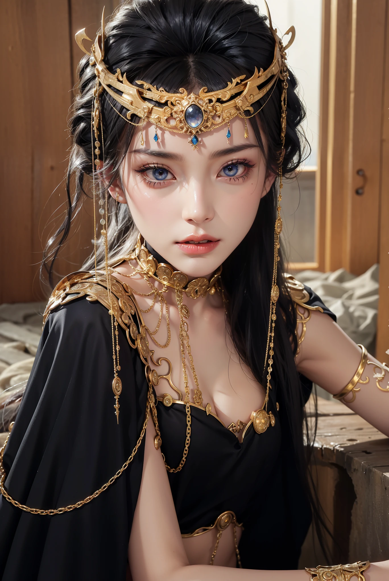 Detailed image quality,Pandora the Witch,wing, Succubus主题,堕落Angel,Excellent,scary,Secret Terror,Tentacles,With eyes,Uncanny Valley Effect,Beast Blood Moon,skeleton,vampire,Hellfire,Dark Queen,Angel,magician magic witch,16岁Angel,Eyes are blue(Pupils as deep as the starry sky),Gorgeous tattoo designs all over the body,Succubus,Dark Queen,Gold Jewelry,Steel Silver Armor,Have a tattoo