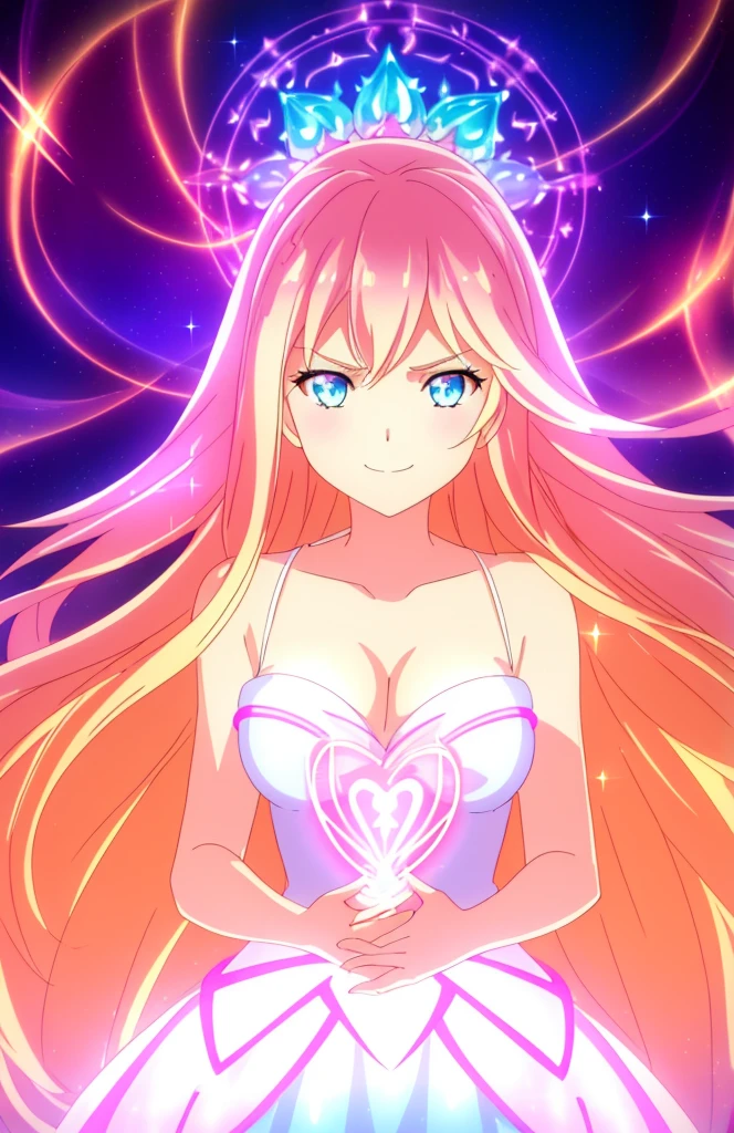 beautiful girl, puffy tiered ballgown, vibrant pastel colors,(20years old,madure female),(angry),closed mouth,white dress,cleavage,sleeveless,((glowing blonde long hair)), magical lights, sparkling magical liquid, inspired by Glen Keane, inspired by Lois van Baarle, disney art style, by Lois van Baarle, glowing aura around her, by Glen Keane, jen bartel, glowing lights! digital painting, flowing glowing hair, glowing flowing hair, beautiful digital illustration, fantasia background, whimsical, magical, fantasy, ((masterpiece, best quality)), intricate details, highly detailed, sharp focus, 8k resolution, sparkling detailed eyes, liquid watercolor,red theme,red moon,forest,night,profile,(extra arms),upper body