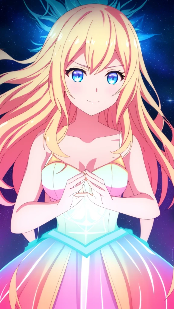 beautiful girl, puffy tiered ballgown, vibrant pastel colors,20s,madure female,smile,angry,closed mouth,white dress,cleavage,sleeveless,((glowing blonde long hair)), magical lights, sparkling magical liquid, inspired by Glen Keane, inspired by Lois van Baarle, disney art style, by Lois van Baarle, glowing aura around her, by Glen Keane, jen bartel, glowing lights! digital painting, flowing glowing hair, glowing flowing hair, beautiful digital illustration, fantasia background, whimsical, magical, fantasy, ((beautiful face)), ((masterpiece, best quality)), intricate details, highly detailed, sharp focus, 8k resolution, sparkling detailed eyes, liquid watercolor,extra arms,four arms