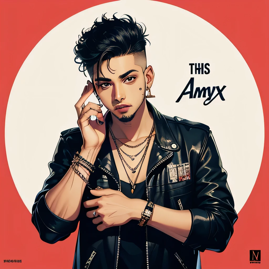 This image contain an Indian rapper boy and mention his name as AMYDOX.