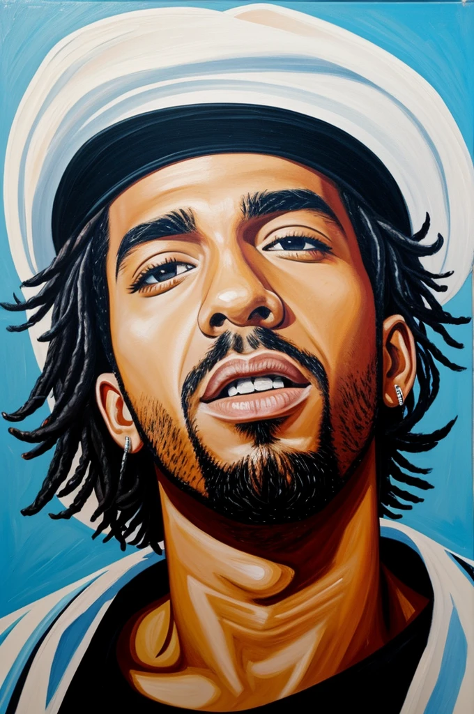 make a painting of French rapper Laylow