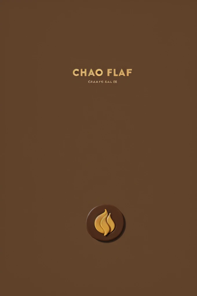 Create.a logo for the sale of chocoflan using a brown color palette, make it minimalist, simple and modern