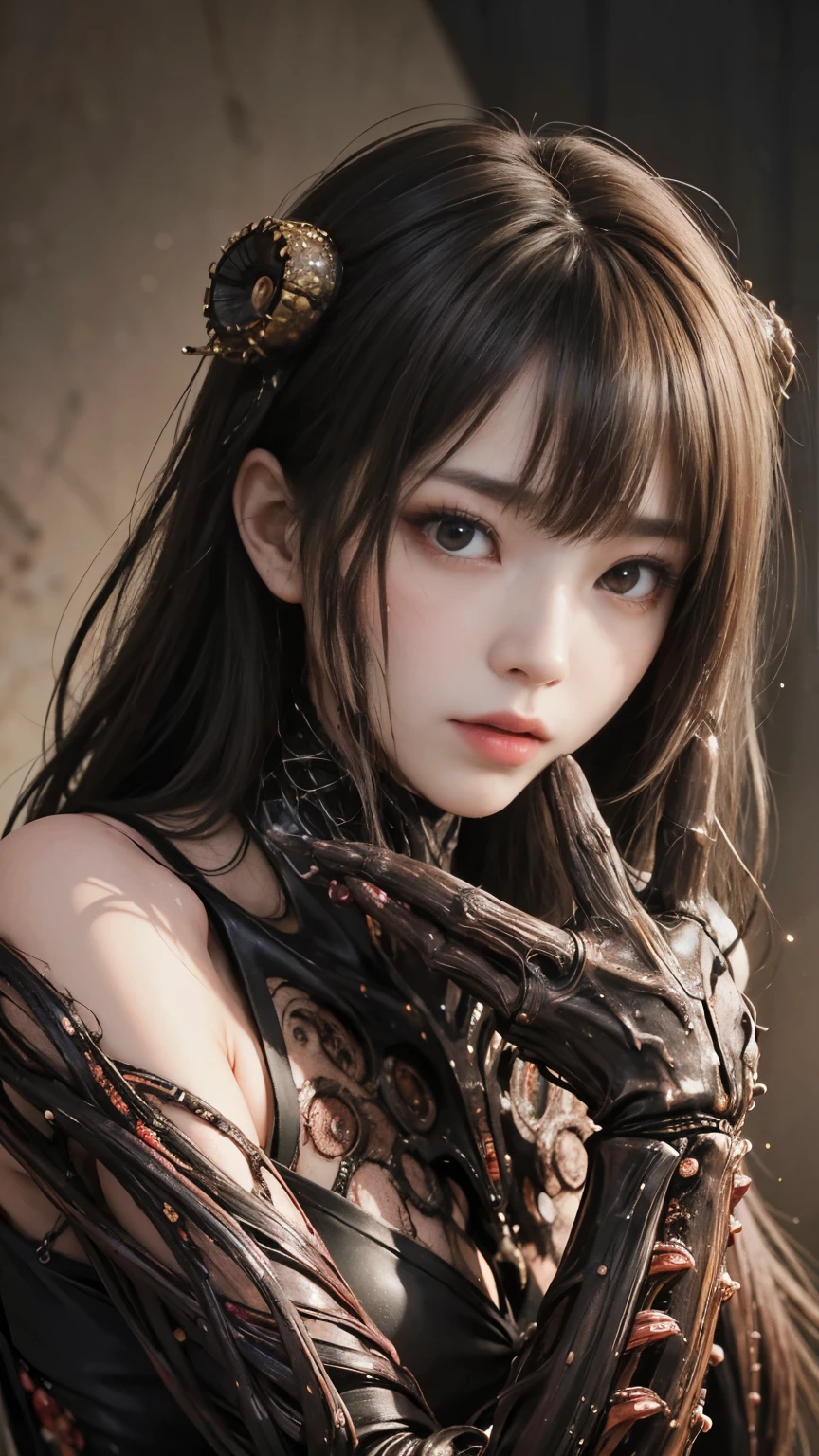(masterpiece, Highest quality: 1.2), Super detailed, The finest details, (Body Horror: 1.4), (biomechanical: 1.3), (Bloodまみれの: 1.2), biology, (Rich and colorful: -1.0), Satanism, (mechanical: 1.3), Hans Giger, Many Hands, (Tangled: 1.2), Black oil color scheme、(Physical fear:1.4), Portraiture , close , (Biomachine:1.3), (Bloody:1.2), Living things, (flashy:1.2), Hans Giger, Many Hands, (Tangled:1.2),
granular, extremadamente Familiar, 複雑なFamiliar, Dynamic Lighting, Realistic, Natural light, Low Light,
(masterpiece, Familiar, High resolution: 1.2), Blood, red liquid , red