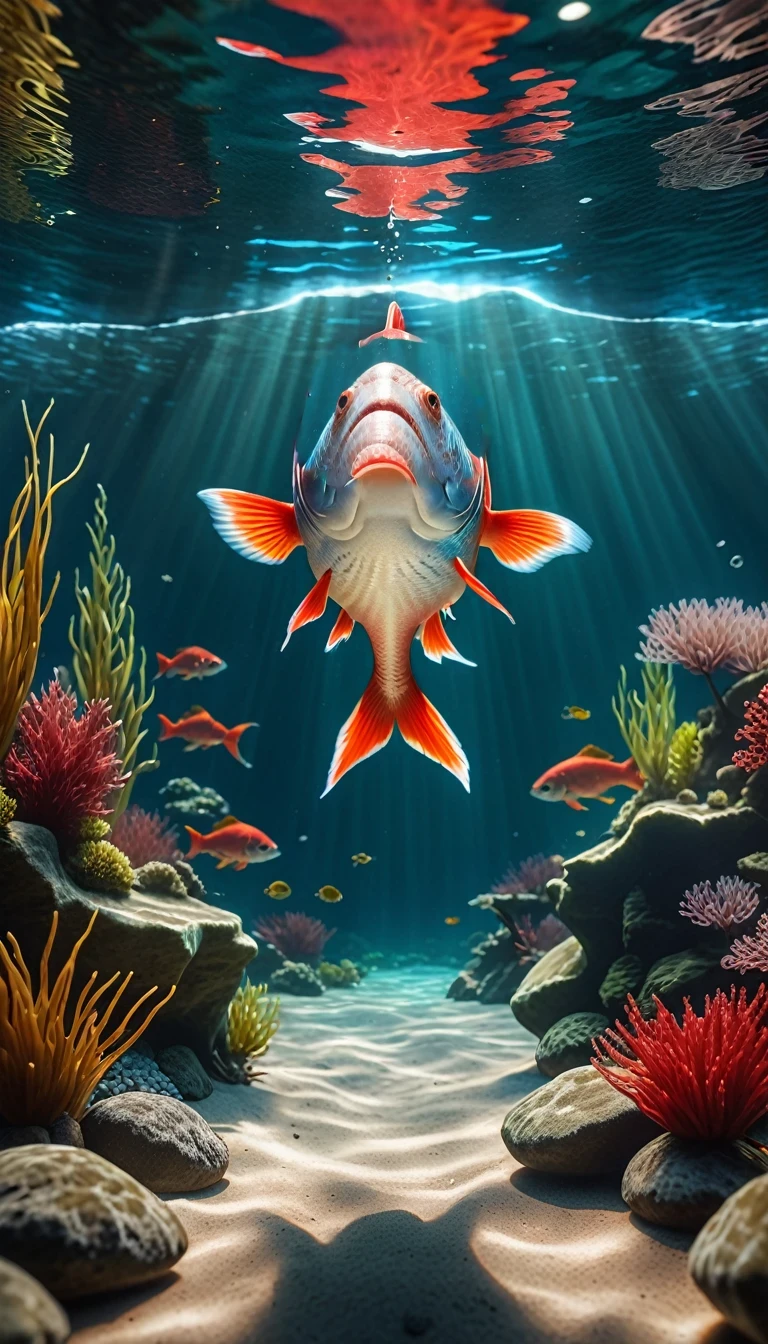 Human face replacement and fish body are perfectly integrated