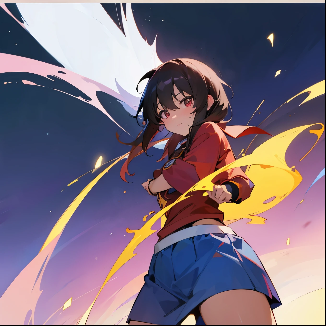 A picture of Lee Megumin from the anime KonoSuba wearing a Real Madrid uniform