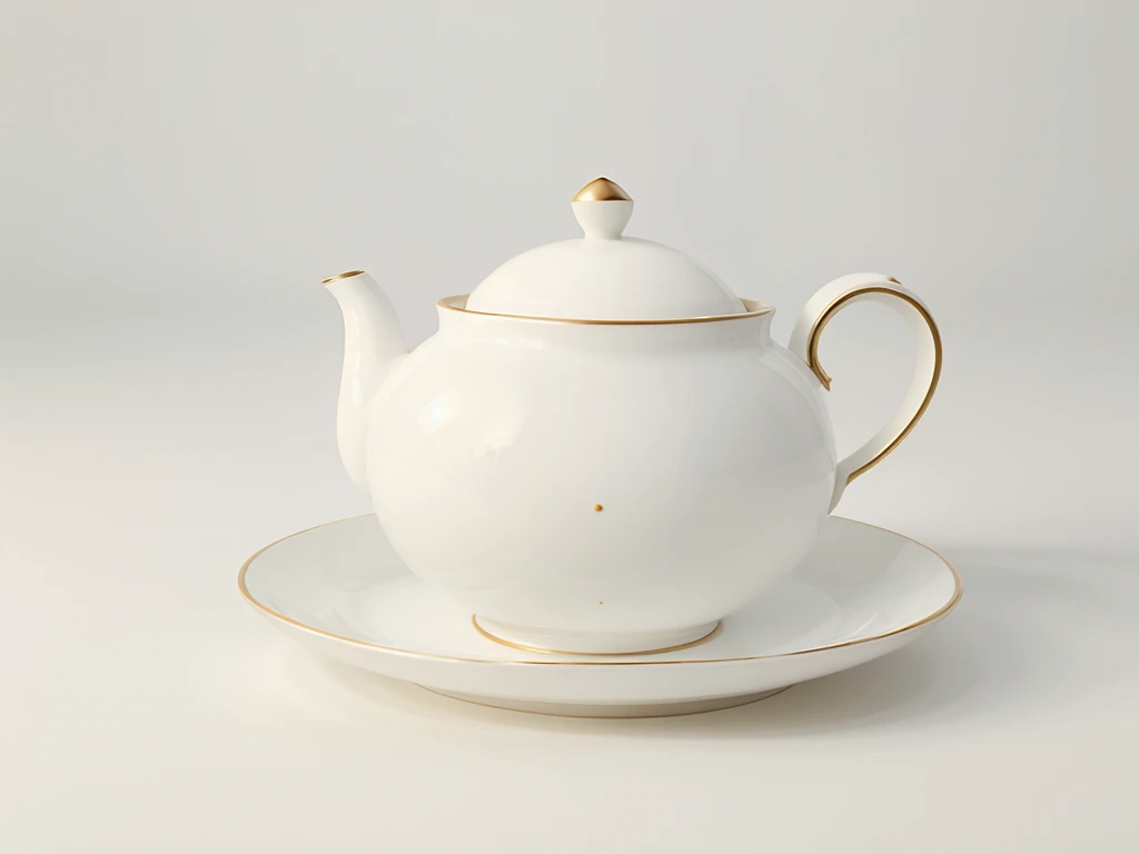 tea in white background