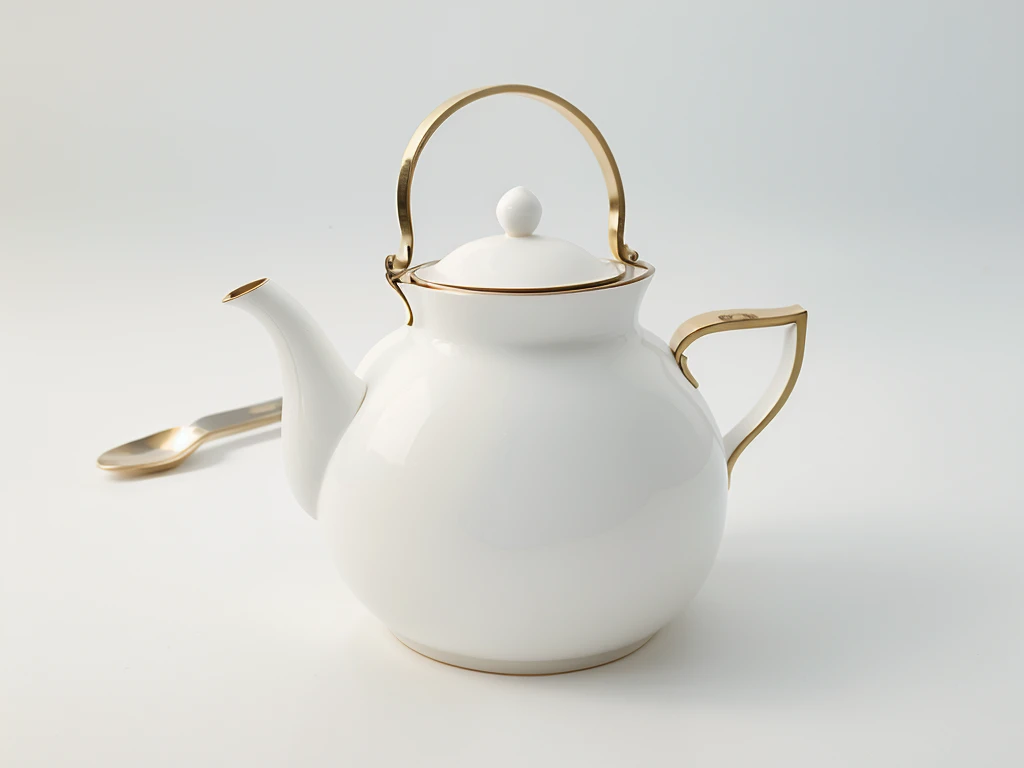 tea in white background