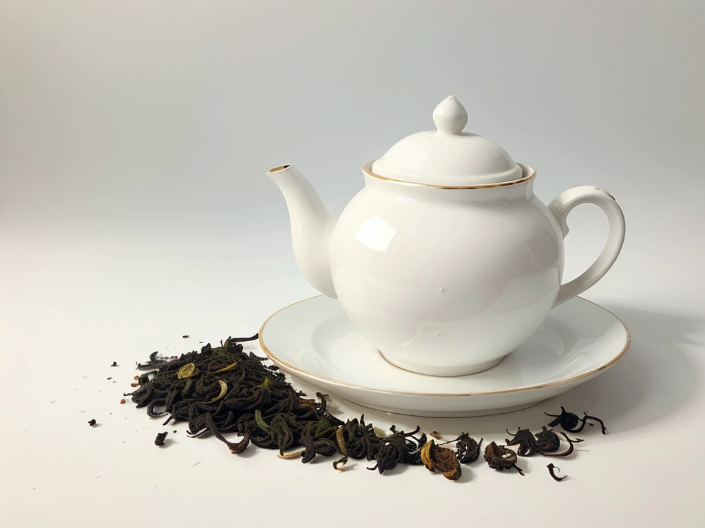 tea in white background