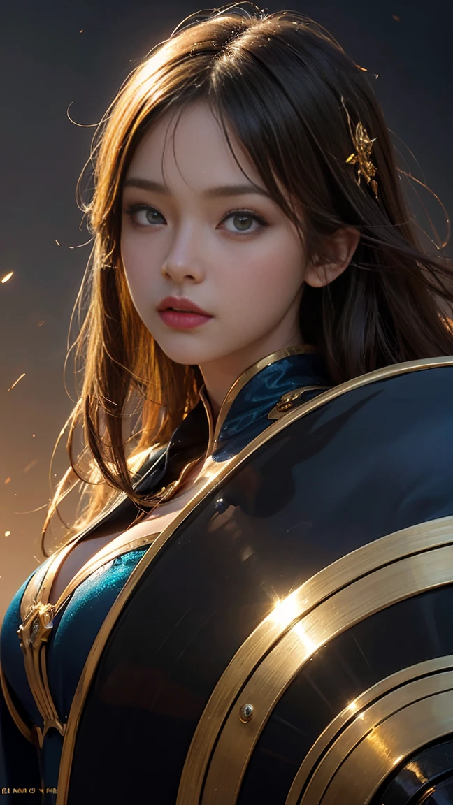 Create an image of a beautiful woman face using chaotic golden color satin ribbons to build the face instead of skin, one point perspective, in the style of Moebius, Bao Pham, Donato Giancola, and Larry Elmore, masterpiece, trending on artstation, featured on pixiv, cinematic composition, beautiful lighting, sharp, clear, sharp contrast, hyper - detailed, hdr, full HD.