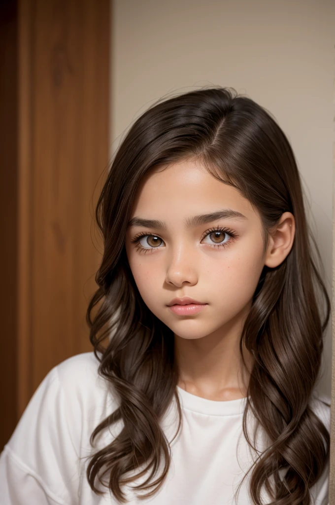 1,38 tall /12 year old /brown back hair /Caucasian skin/eyes browns /big eyelashes