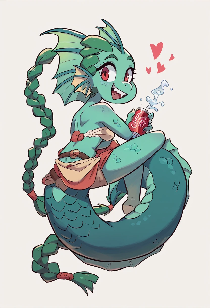 Masterpiece, Best Quality, 1 girl, braided hair with green tones, Siren, cola de Siren, petalos