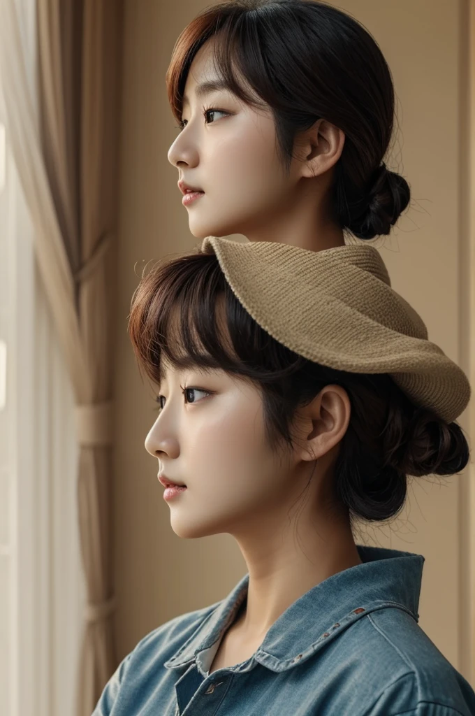 ((best quality)), ((masterpiece)), (detailed), 40s, korean woman, jisung from NCT lookalike
