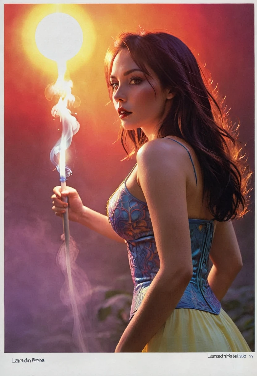 Beasts of the light, Liandra, Bloody Neat, southern pride, misty, smoke, reflections, vibrant. --ar 3:4