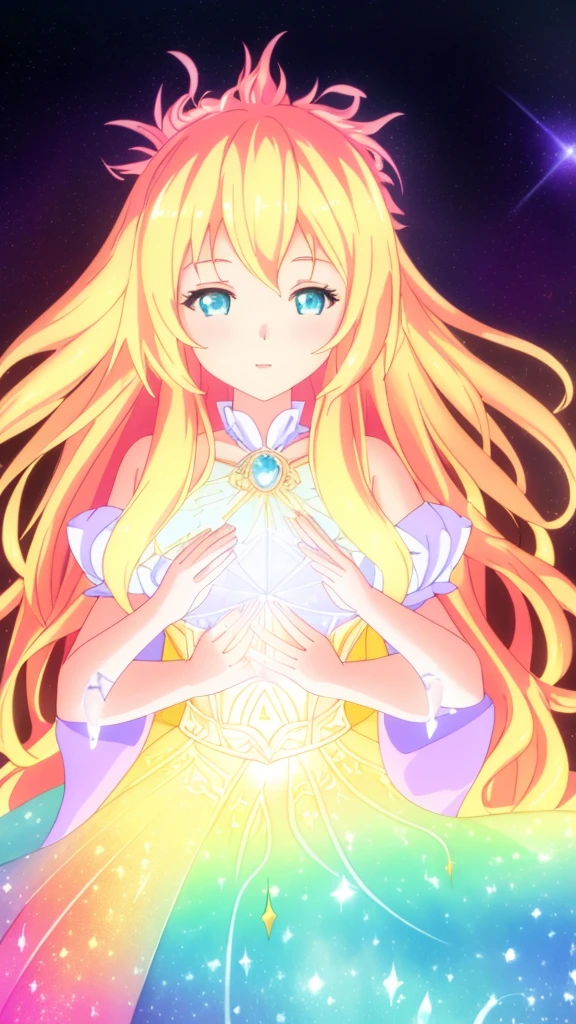 beautiful girl, puffy tiered ballgown, vibrant pastel colors, ((glowing blonde long hair,mature female,20 years old)), magical lights, sparkling magical liquid, inspired by Glen Keane, inspired by Lois van Baarle, disney art style, by Lois van Baarle, glowing aura around her, by Glen Keane, jen bartel, glowing lights! digital painting, flowing glowing hair, glowing flowing hair, beautiful digital illustration, fantasia background, whimsical, magical, fantasy, ((beautiful face)), ((masterpiece, best quality)), intricate details, highly detailed, sharp focus, 8k resolution, sparkling detailed eyes, liquid watercolor