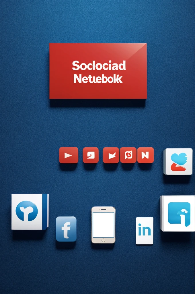 Mockup of the good use of social networks