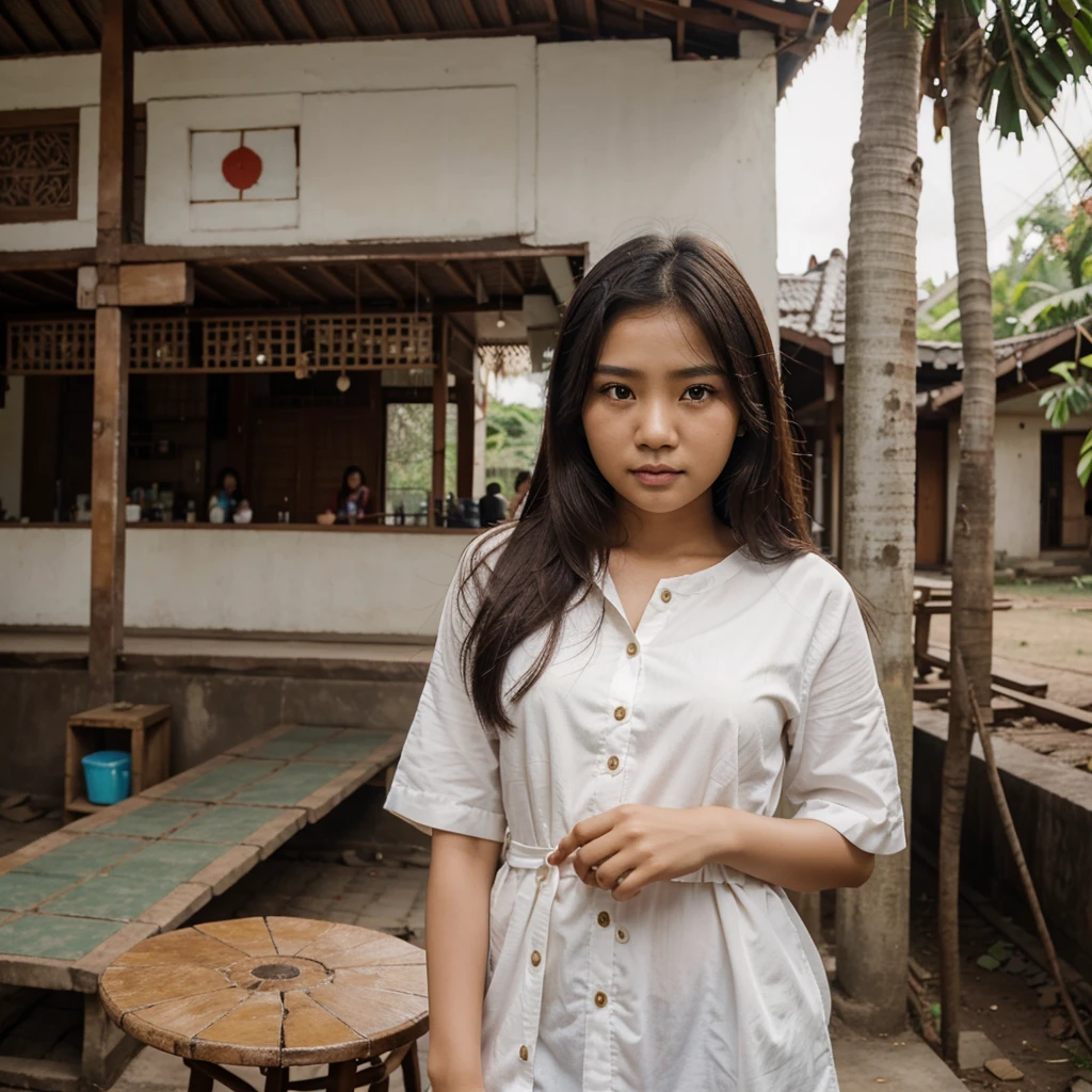 Indonesian women, cute face, beautiful, usia 16 tahun,