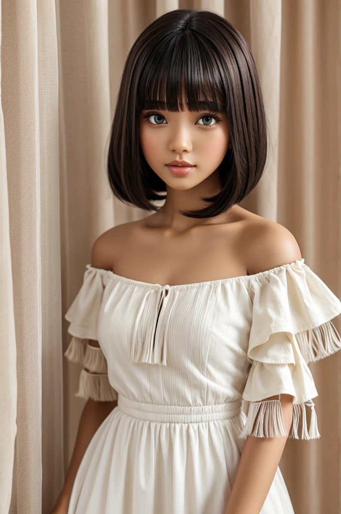 BYTLHE doll curtain fringe shoulder length hair