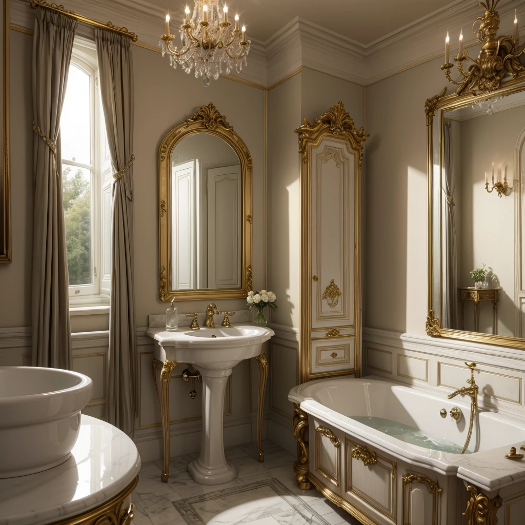 bathroom of a rococo style castle
